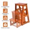 Portable Folding Step Stool Solid Pine Wood Lightweight Step Ladder for Home & Office